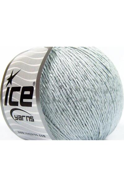 Ice yarns 4x100 جرام. قماش فيسكوز صيفي، قطن ميرسيريزد رمادي فاتح، خيوط صيفية،...