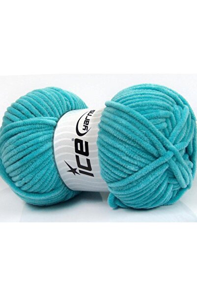 Ice yarns (4 قطع 100 جرام) شينيل بيبي مايكرو فايبر 4 عبوات فيروزي