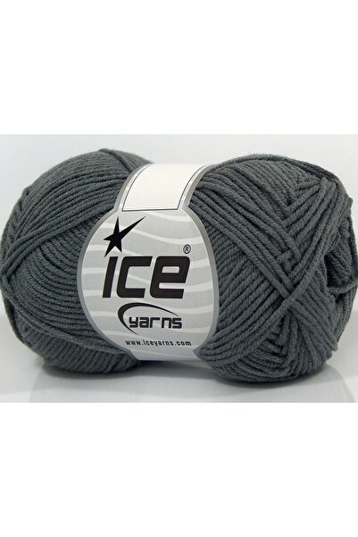 Ice yarns 8x50 جرام. خيوط صيفية من أكريليك الخيزران، لون رمادي خيزراني، من لو...