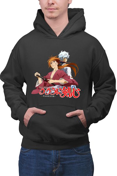 OEM Hanorac barbata Rurouni Kenshin Gintoki Kenshin Back