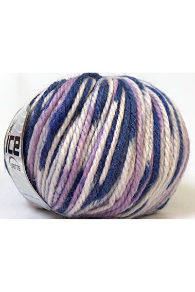 Ice yarns 4x100 جرام. خيوط ألباكا السميكة السحرية، صوف، أكريليك أبيض، بنفسجي،...
