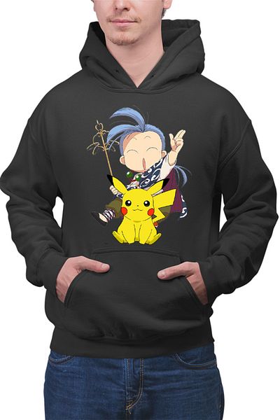 OEM Hanorac barbat Fushigi Yuugi Chichiri Chibi Pokemon Pikachu Monk