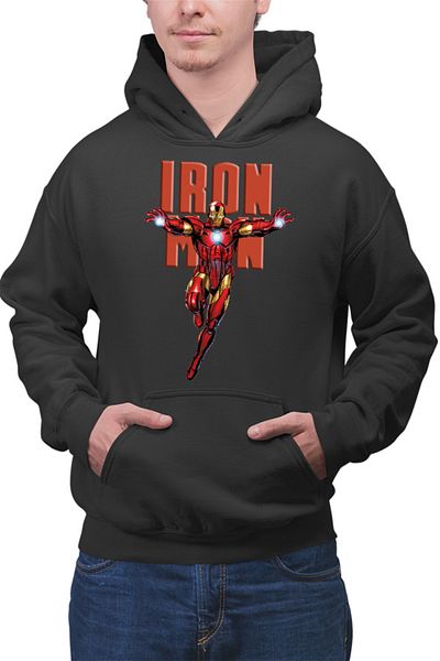 OEM Men's Hoodie Ironman Jump Marvel Universe Comics Transform