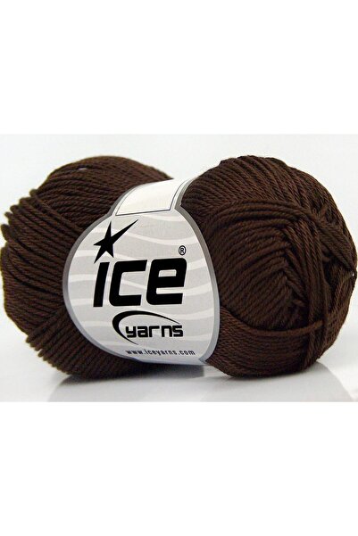 Ice yarns 6×50 جرام. خيوط قطنية صيفية من GIZA COTTON بلون بني داكن، قطن، 100%...