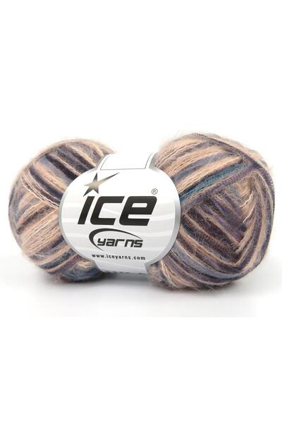 Ice yarns 8x50 جرام. صوف توكان، أكريليك فيروزي، رمادي، درجات الوردي، شتوي، صو...