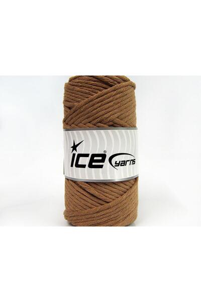 Ice yarns 250 جرام خيوط آيس يارنز قطن طبيعي جامبو (100% قطن) خيوط بنية فاتحة