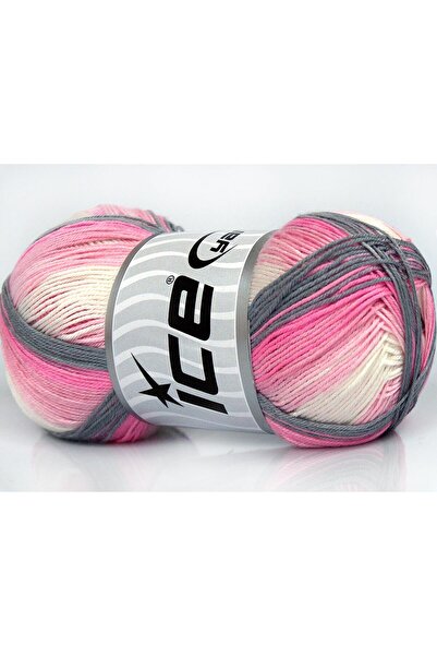 Ice yarns (4 قطع 100 جرام) بسكويت 4 عبوات أبيض، وردي،