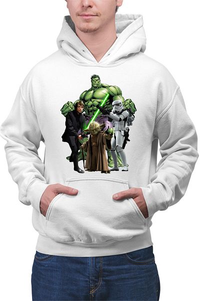 OEM Men's hoodie Star Wars Luke Skywalker Incredible Hulk Jedi Yoda
