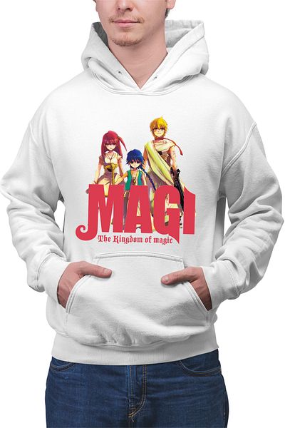 OEM Hanorac barbati Magi The Labyrinth of Magic Spirit Group Angry Pose Red Logo