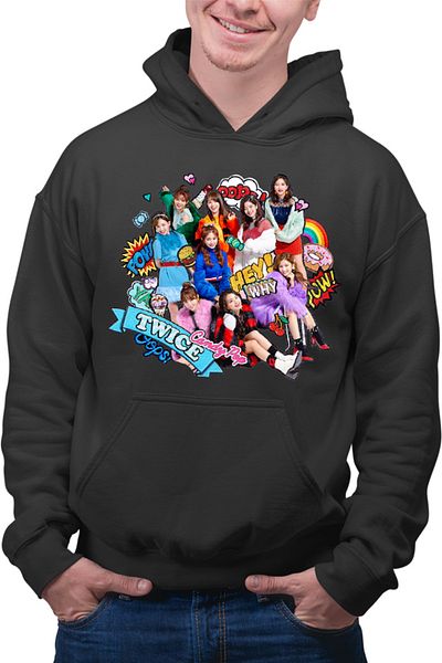 OEM Men's Hoodie Twice Cartoon WOW Concept Jeongyeon Japan