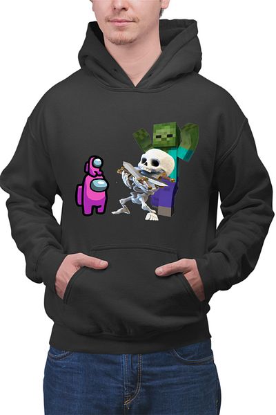 OEM Hanorac barbati Clash Royale Minecraft Scared Skeleton Event Among Us Crew