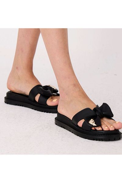 PAPUCUMUN DÜNYASI Two in One Stylish and Comfortable Women's Slippers with Ribbon or Simple Herms Model