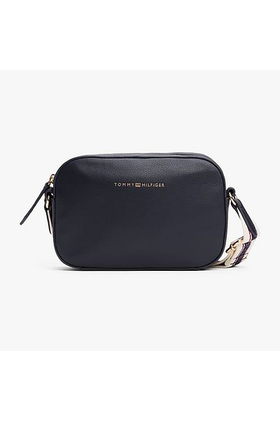 Tommy Hilfiger Th Logotape Camera Bag Geanta albastra pentru femei Aw0aw17450dw6