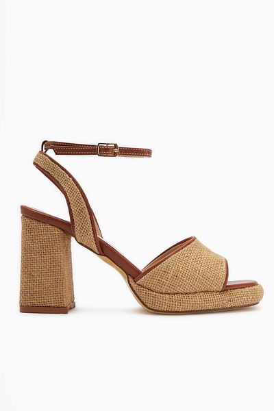 Limoya Kiana Straw Thick Heeled Women's Sandals