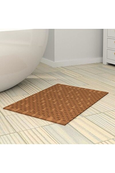 EYD Doğal Akasya Kaydırmaz Banyo Matı Akasya Paspas 45X70 CM