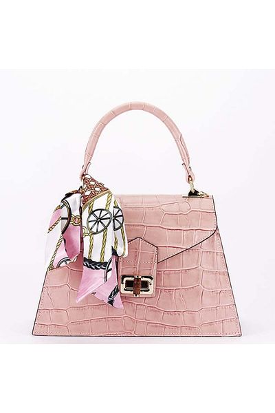 SOFILINE Pink genuine leather bag with scarf 8953 123