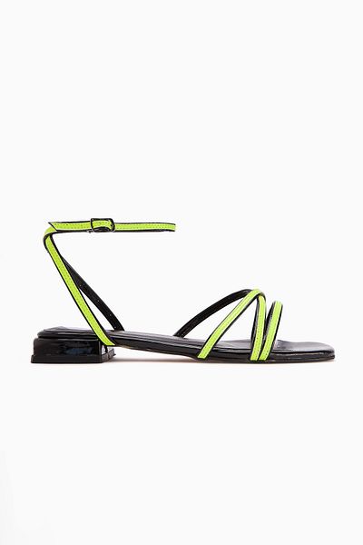 Limoya Γυναικεία σανδάλια Nasima Green Strap Ankle
