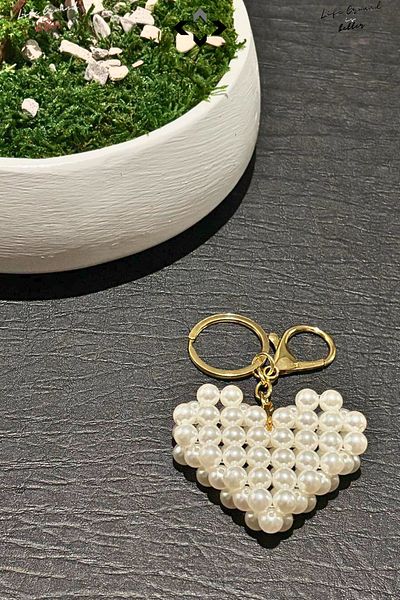 LİGROUND Heart Pattern Bag Charm Keychain Stainless Steel Hook Detailed Heart Charm Home Car Keychain