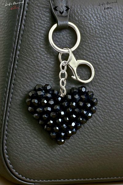 LİGROUND Heart Pattern Bag Charm Keychain Stainless Steel Hook Detailed Heart Charm Home Car Keychain