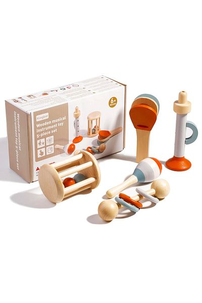 Picodino Set Instrumente muzicale de jucarie Montessori 5 piese lemn