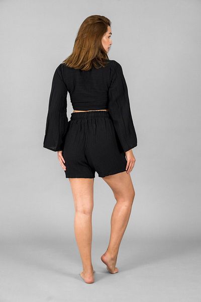 ASC SUN Women's Shorts-Tie Detail Crop Set