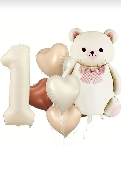 Bkmc Pink Ribbon Aycik Heart Foil Balloon Birthday Party Set Decoration