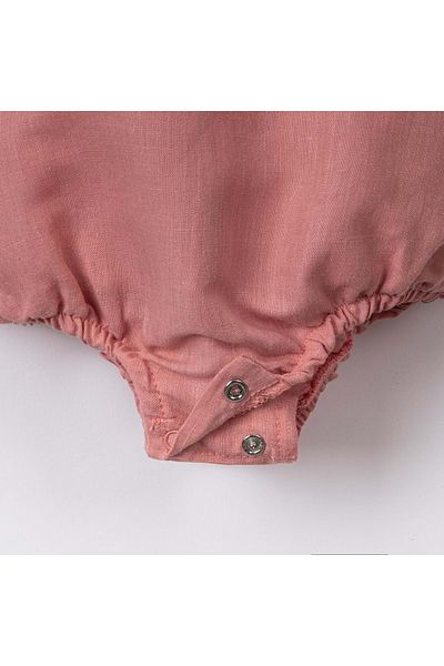 Necix's Lace Collar Long Sleeve Bodysuit Hair Band Socks Set Salmon