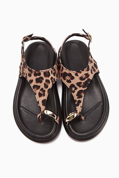 Limoya Sandale de damă Vanda cu model leopard cu cataramă