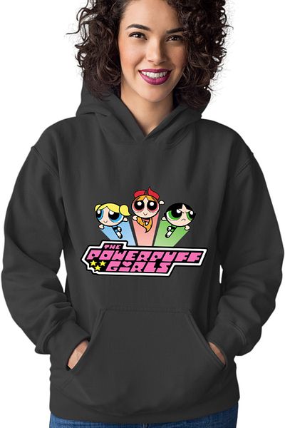 OEM Hanorac dama The Powerpuff Girls Logo Trio Adventure Funny