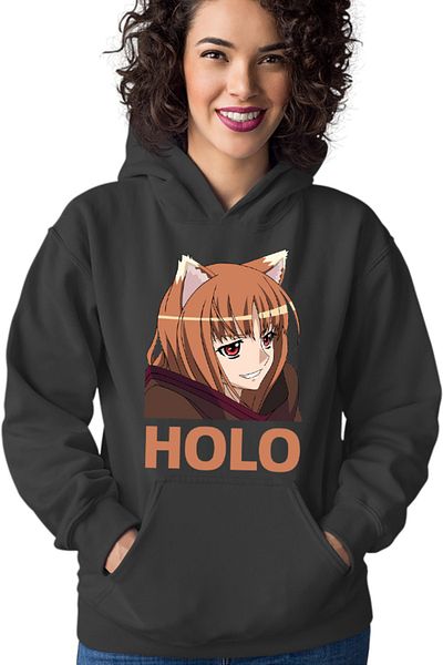 OEM Women's Hoodie Spice And Wolf Holo Funny Face Anime Japan