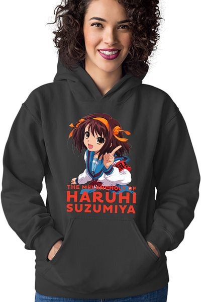 OEM Women's Hoodie Haruhi Suzumiya SOS Club President Sci-fi Anime Otaku