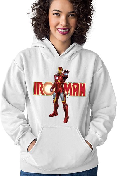 OEM Hanorac dama Ironman Logo Suit Accident American Comic Books