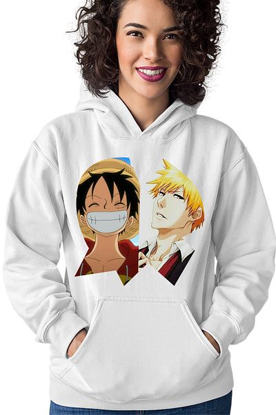 OEM Women's Hoodie Bleach Ichigo One Piece Luffy Anime Manga