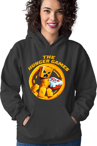 OEM Women's Hoodie The Hunger Games Minecraft Logo Cake Creeper