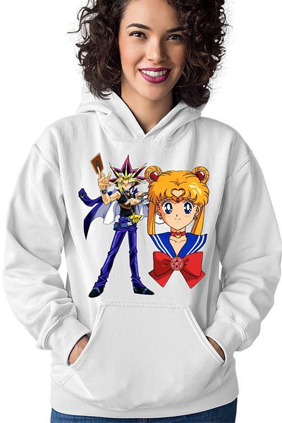 OEM Women's hoodie Yu Gi Oh Mutou Sailor Moon Duel Links Anime