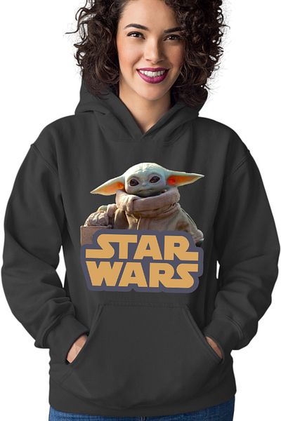 OEM Hanorac dama Star Wars Baby Yoda Cute Small Logo Power