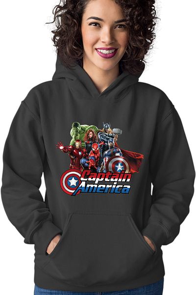 OEM Hanorac dama Captain America Hulk Iron Man Catgirl Marvel DC Comics