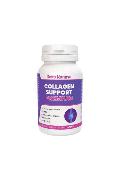 Revo Natural Marine Collagen for Bone and Muscle Pain Collagen Support Premium, 60 Capsules, Revo