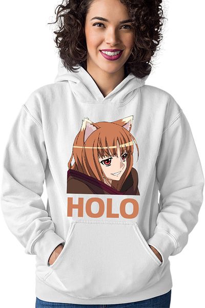 OEM Women's Hoodie Spice And Wolf Holo Funny Face Anime Japan