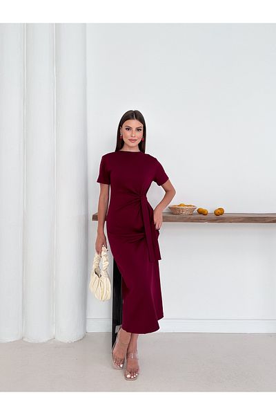 TrendyFashion Rochie Otaku pentru femei din țesătură modală cu detaliu de șireturi laterale