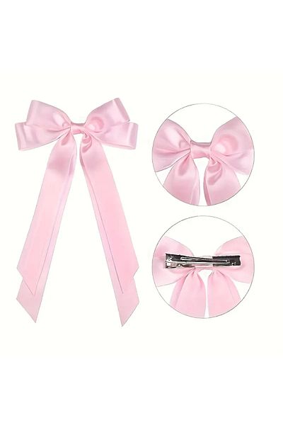Atılgan Grp Pink Alligator Clip Satin Ribbon Buckle, 1 Piece