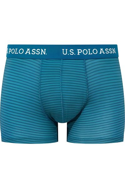 U.S. Polo Assn. Ανδρικά πολύχρωμα ριγέ & μασίφ Lycra Cotton Modal 3 Pack Boxer