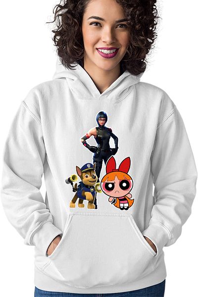 OEM Women's Hoodie Fortnite Panther Cat Costume Skin Powerpuff Girls