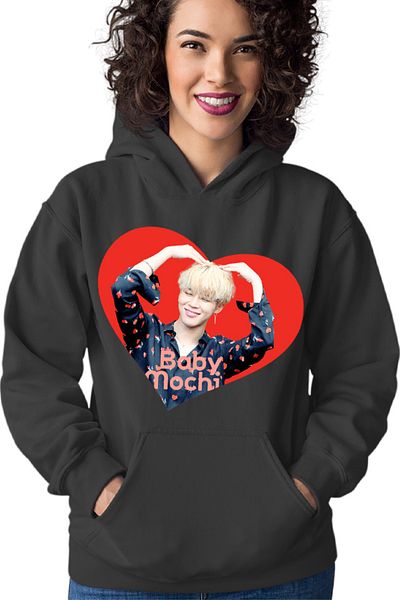 OEM BTS Jimin Baby Mochi Happy Face Smile Women's Hoodie
