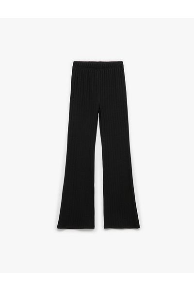 Koton Viscose Blended Elastic Waist Spanish Leg Trousers