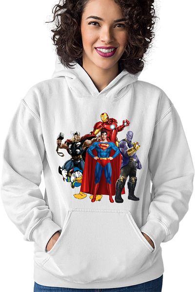 OEM Hanorac dama Thor Donald Duck Superman Ironman Thanos Villian Hero Cool