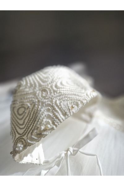 OEM Ivory lace baptism dress, Oly