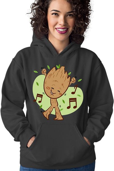 OEM Women's sweatshirt Baby Groot Music Love Dance Marvel