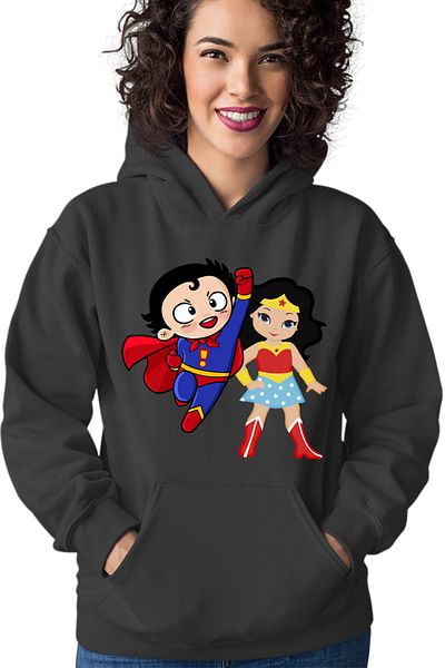 OEM Hanorac dama Superman Wonder Woman Cartoon Hero Comics
