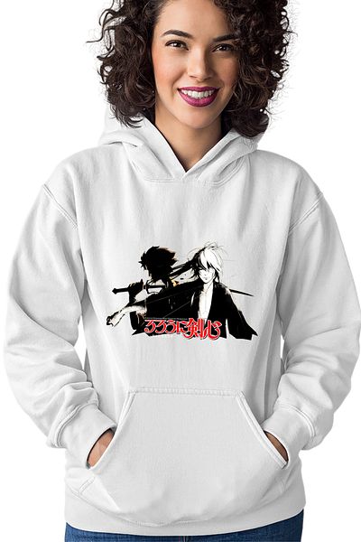 OEM Women's Hoodie Rurouni Kenshin Anime Cute Mugen Contrast